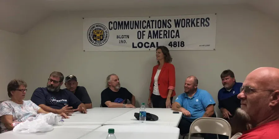 Membership meeting in a union hall